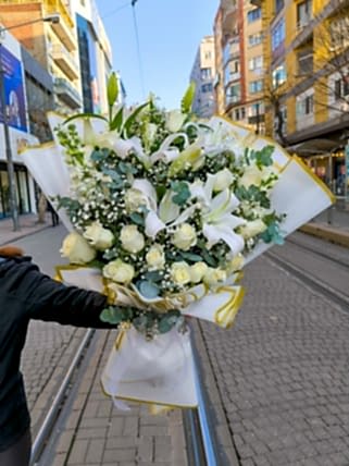 Premium Quality Beyaz Buket